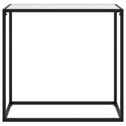 vidaXL Wandtafel 80x35x75 cm gehard glas wit