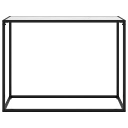 vidaXL Wandtafel 100x35x75 cm gehard glas wit