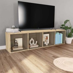 vidaXL Boekenkast/tv-meubel 36x30x143cm bewerkt hout sonoma eikenkleur
