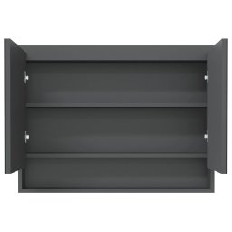 vidaXL Badkamerkast met spiegel 80x15x60 cm MDF grijs