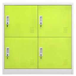 vidaXL Lockerkast 90x45x92,5 cm staal lichtgrijs en groen