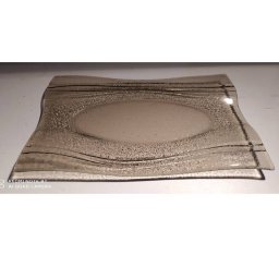 Glazen schaal mondo Grijs 260x190