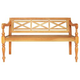 vidaXL Bank Batavia 123 cm massief mahoniehout lichtbruin