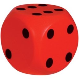 Grote Dobbelsteen 15 cm (Rood)