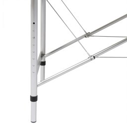 vidaXL Inklapbare massagetafel 3 zones met aluminium frame (zwart)