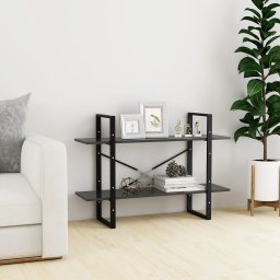 vidaXL Boekenkast met 2 schappen 100x30x70 cm bewerkt hout grijs