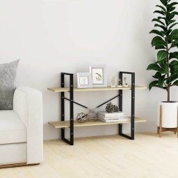 vidaXL Boekenkast met 2 schappen 100x30x70 cm hout sonoma eiken