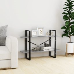 vidaXL Boekenkast met 2 schappen 100x30x70 cm bewerkt hout betongrijs