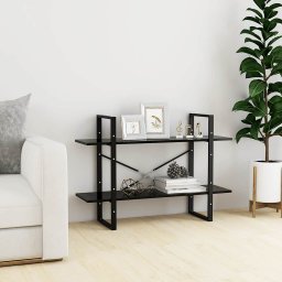 vidaXL Boekenkast met 2 schappen 100x30x70 cm bewerkt hout zwart