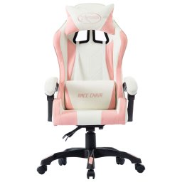 vidaXL Racestoel kunstleer roze