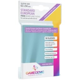 Sleeves Prime Standard European-Sized 62x94mm (50 stuks)