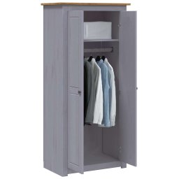 vidaXL Kledingkast Panama Range 80x50x171,5cm massief grenenhout grijs