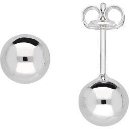 Silver Lining - oorknoppen - zilver - bol - Ø6 mm