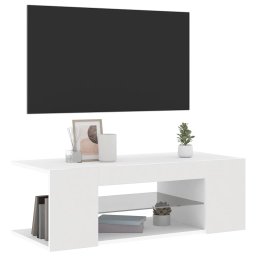 vidaXL Tv-meubel met LED-verlichting 90x39x30 cm wit