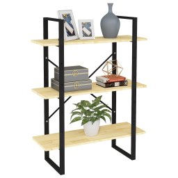 vidaXL Boekenkast met 3 schappen 80x30x105 cm massief grenenhout