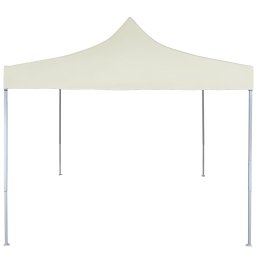 vidaXL Partytent professioneel inklapbaar 2x2 m staal crème
