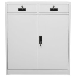 vidaXL Kantoorkast 90x40x102 cm staal lichtgrijs