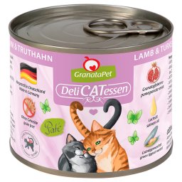 6x200g GranataPet DeliCatessen Lam & Kalkoen Kattenvoer