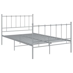vidaXL Bedframe metaal grijs 120x200 cm