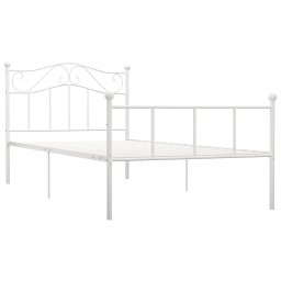 vidaXL Bedframe metaal wit 100x200 cm