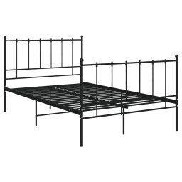 vidaXL Bedframe metaal zwart 120x200 cm