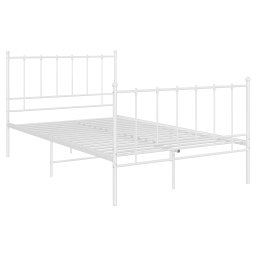 vidaXL Bedframe metaal wit 120x200 cm