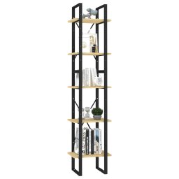 vidaXL Boekenkast met 5 schappen 40x30x175 cm massief grenenhout