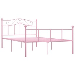 vidaXL Bedframe metaal roze 140x200 cm