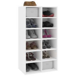 vidaXL Schoenenrek 54x34x100,5 cm bewerkt hout wit