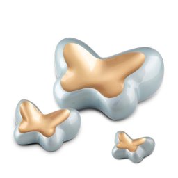 Butterfly Urnen Voordeelset Zilverblauw - Goud (3.4 liter)
