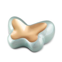 Grote Butterfly Urn Zilverblauw - Goud (3 liter)