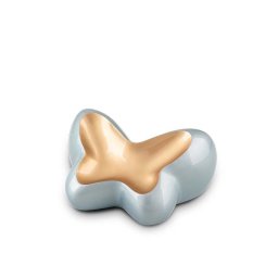 Kleine Butterfly Urn Zilverblauw - Goud (0.3 liter)
