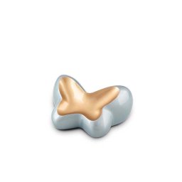 Mini Butterfly Urn Zilverblauw - Goud (0.05 liter)