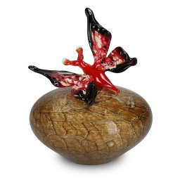 Kristalglas Vlinder Urn Rood Mixed Colours (0.3 liter)