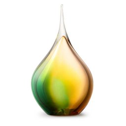 Kristalglazen 3D Traan Urn Goud-Groen (0.28 liter)