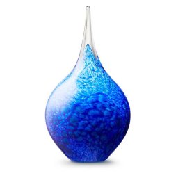 Kristalglazen 3D Traan Urn Blauw Opaque (0.28 liter)