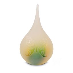 Medium Traan Urn Vlinder Frosted Goud-Groen (0.28 liter)
