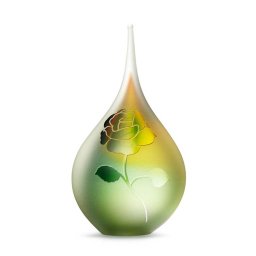 Medium Traan Urn Roos Frosted Goud-Groen (0.28 liter)