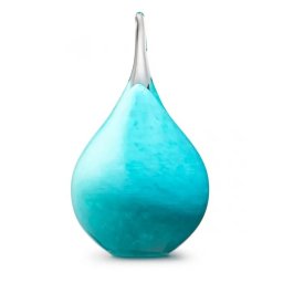Kristalglazen 3D Mini Traan Urn Turquoise Opaque (0.05 liter)
