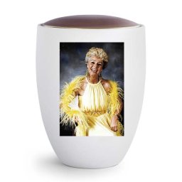 Grote Witte Florentina Urn met Eigen Foto (4 liter)