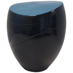 Jazz Design Urn, Blauw Deksel met Veer (3.5 liter)