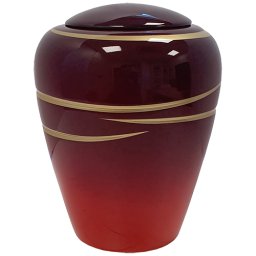 Ovale Resin Urn Shiny Red Verlopend (3.8 liter)