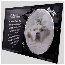 Fotolijst Lieve Ogen Vrouwtje, met Aluminium Asbuisje (15 gram)