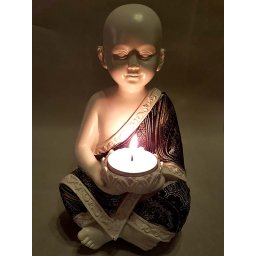 Shaolin Monnik Dieren Urn met Waxinelichthouder (0.6 liter)
