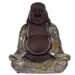 Chinese Boeddha Dieren Urn, Lachend in Lotuszit (0.8 liter)