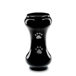 Kleine Slanke Budget Dieren Urn Zwart (0.5 liter)