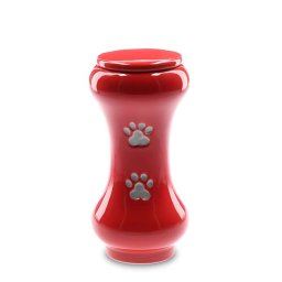 Kleine Slanke Budget Dieren Urn Rood (0.5 liter)
