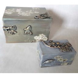 Design Dieren Urnen Voordeelset Vogels Bloesem (3.9 liter)