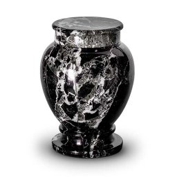 Grote Marmeren Dieren Urn Witzwart (3.5 liter)