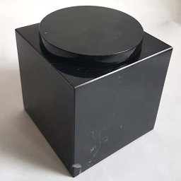 Marmeren Dieren Urn Kubus Zwart (0.3 liter)